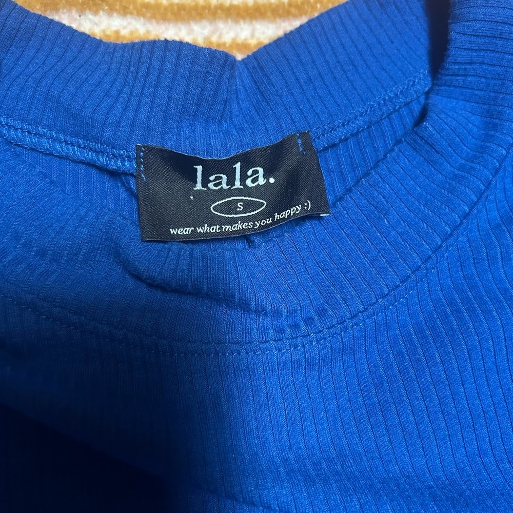Dressed in Lala Lex Ribbed Playsuit in Royal Blue size SMALL - Picture 6 of 9